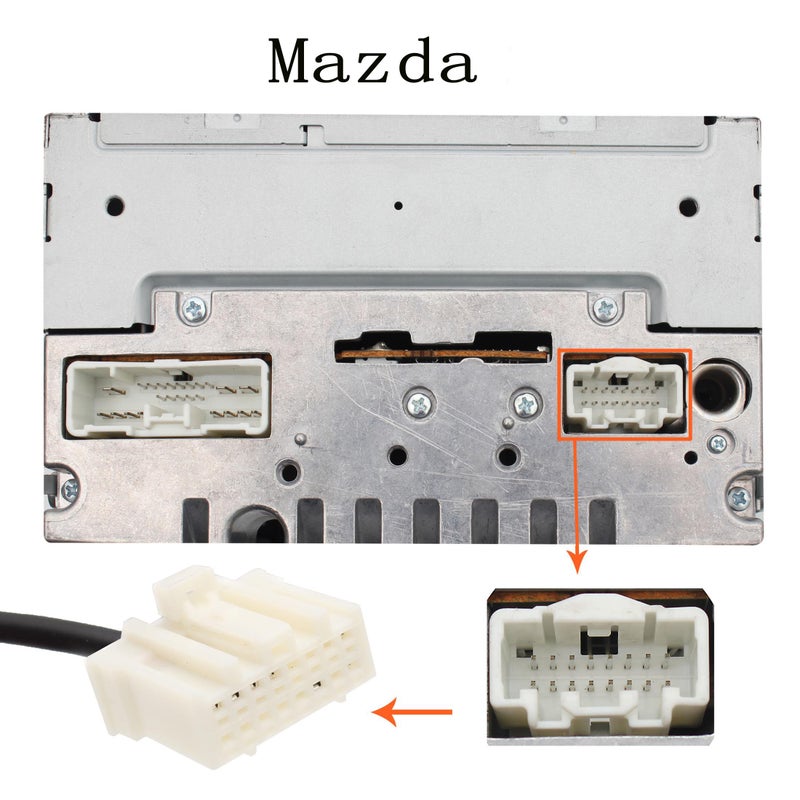 Yomikoo Car Audio AUX Input, Stereo CD Changer 3.5mm AUX Cable for Mazda 3 2004-2008, Mazda 5 2005-2009, Mazda 6 2002-2008, RX-8 2004-2006, CX-7 2007-2008, MPV 2002-2011, Premacy 2002-2008 - Image 3